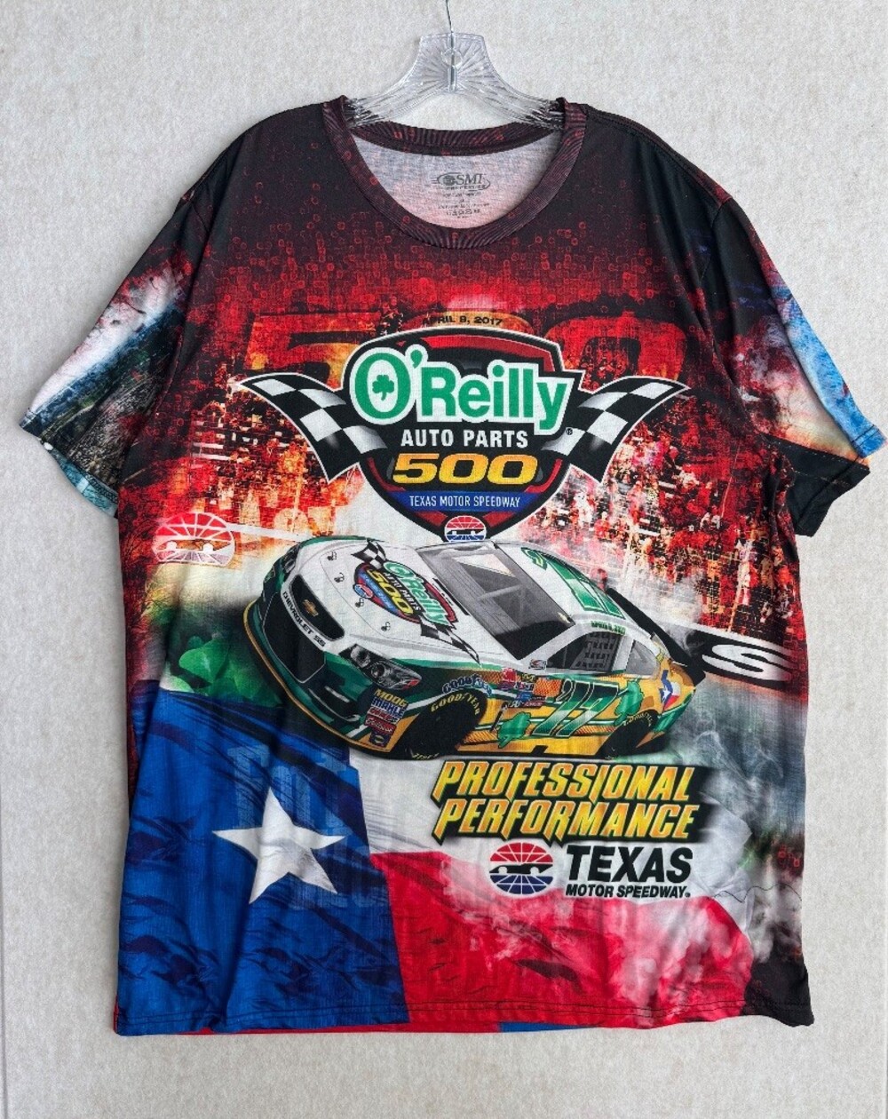 2017 O’Reilly Auto Parts 500 Texas Motor Speedway NASCAR Shirt Mens 2XL SMI